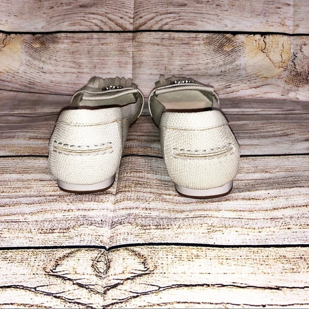 Cole Haan Silver/White Loafers Size 6B